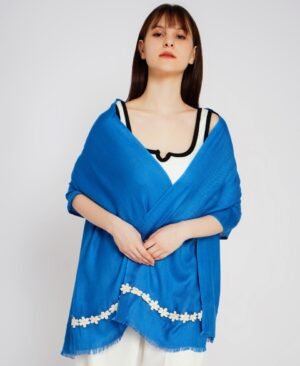 Royal Blue Lace Scarf