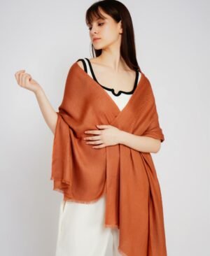 Mocha Brown Plain Scarf