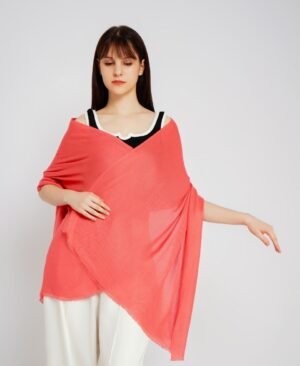 Cherry Red Plain Scarf