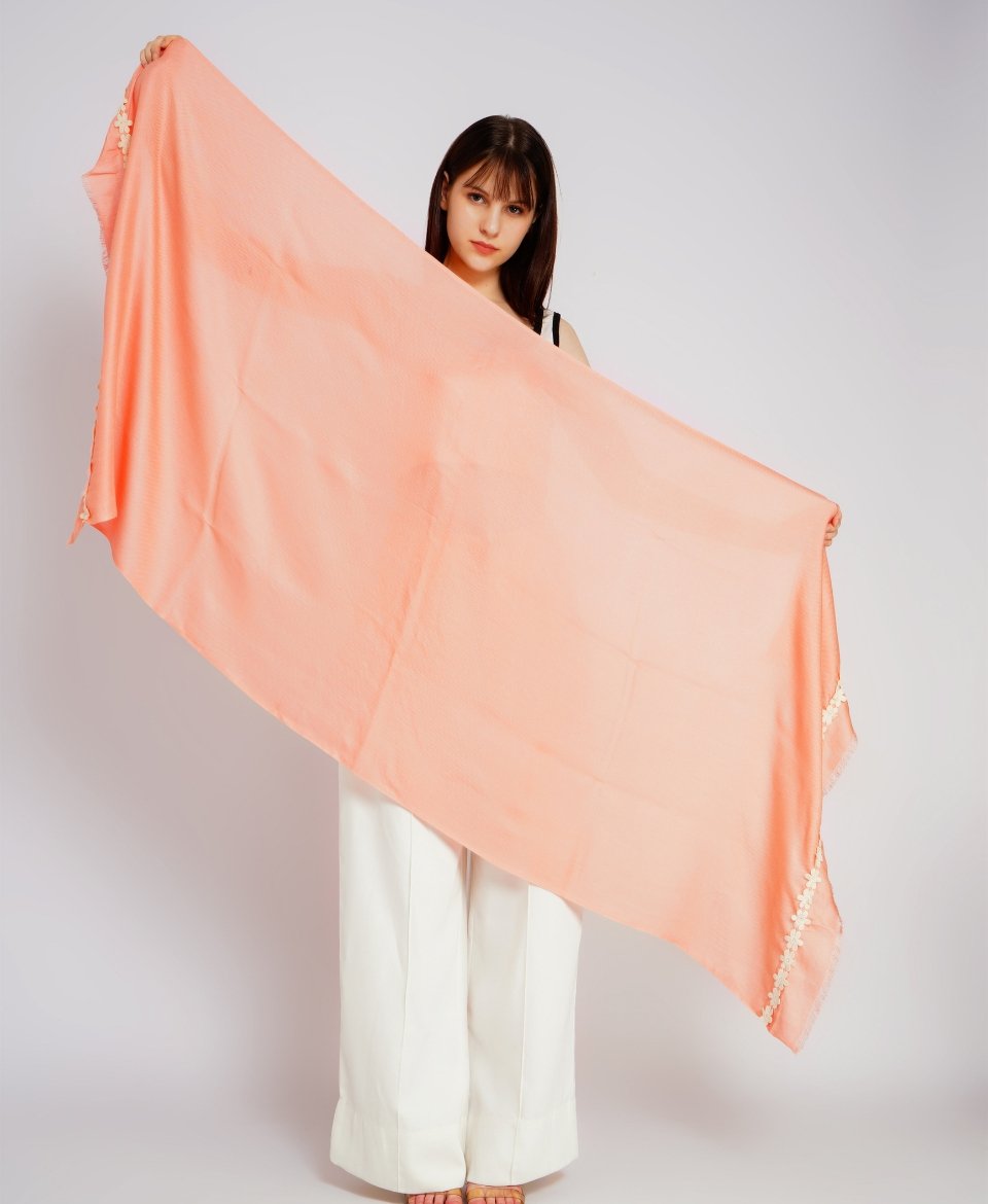Blush Pink Lace Scarf - Image 2
