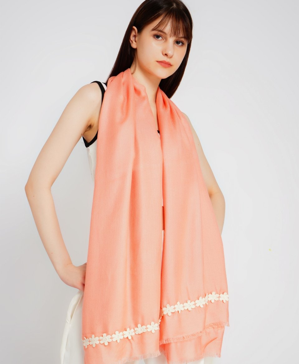 Blush Pink Lace Scarf - Image 3