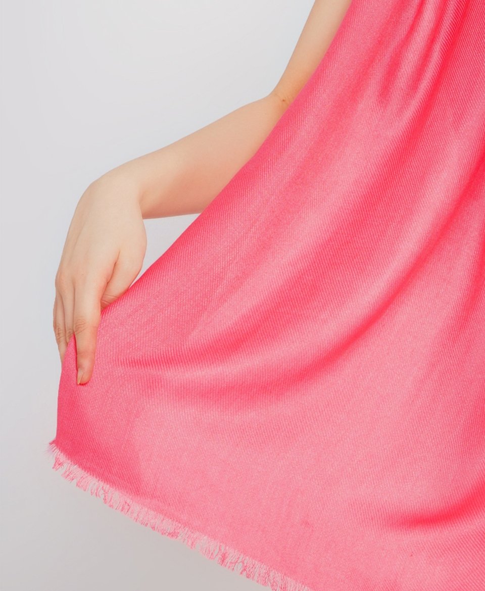 Hot Pink Plain Scarf - Image 4
