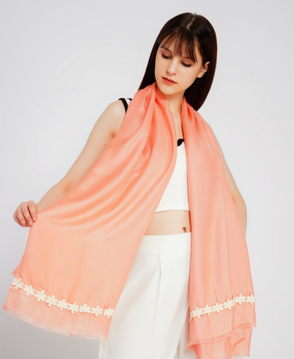 Blush Pink Lace Scarf - Image 4