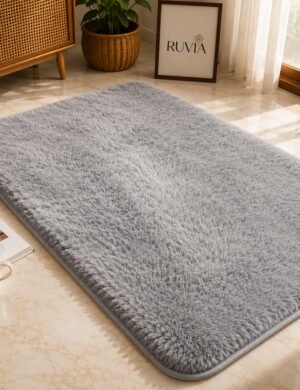 Rabbit Fur Rugs Grey