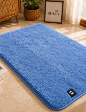 Rabbit Fur Rugs Sky Blue
