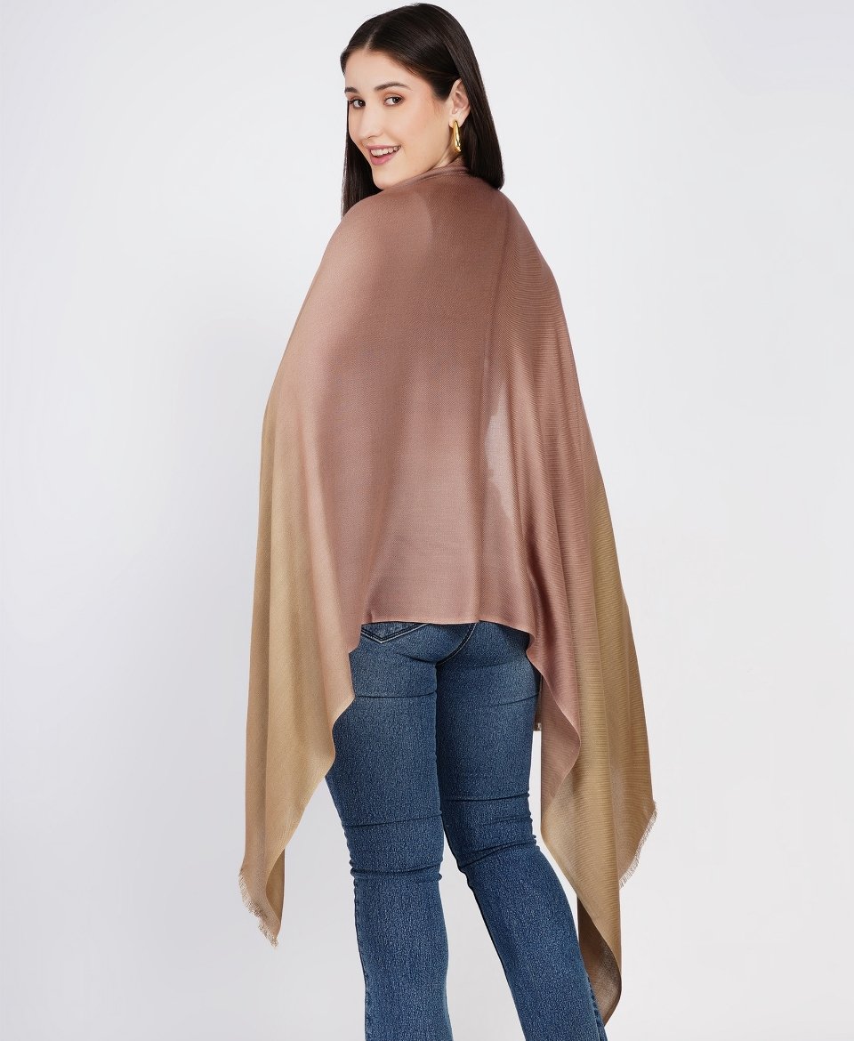 Rose Blush To Nude Beige Ombre Scarf - Image 3