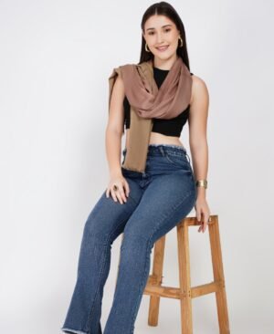 Rose Blush To Nude Beige Ombre Scarf