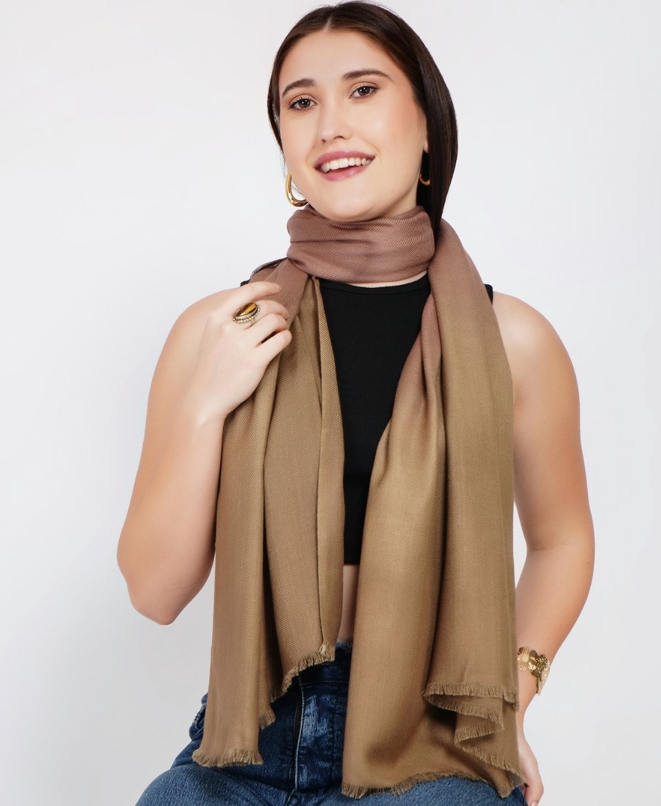 Rose Blush To Nude Beige Ombre Scarf - Image 6