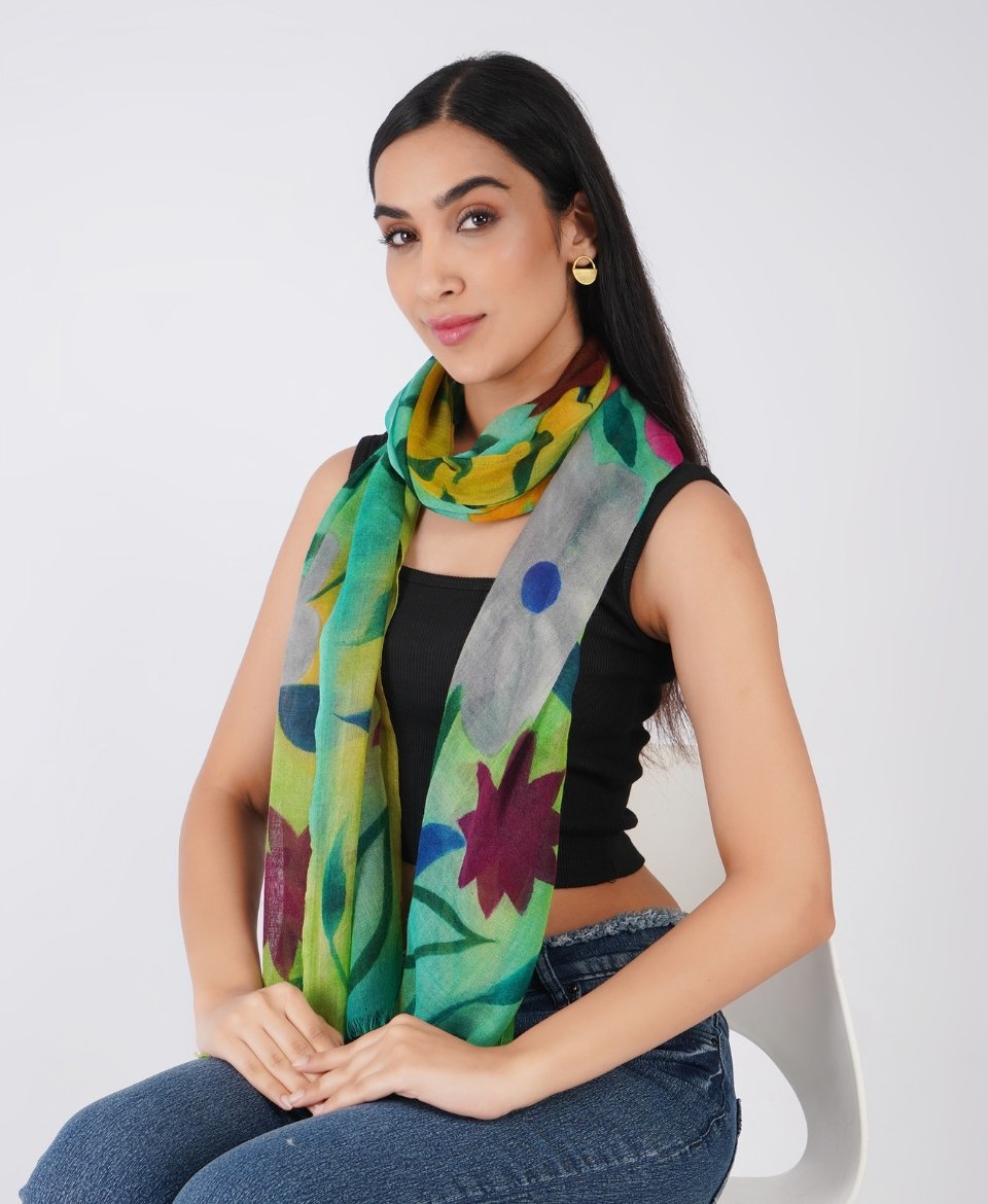 Hand Painted Scarf - Image 8